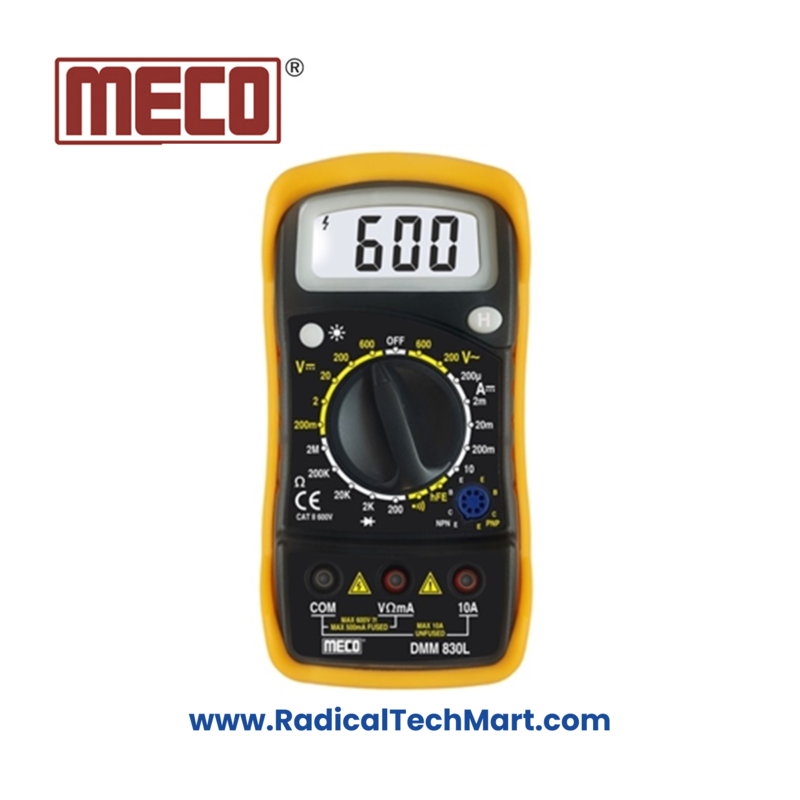 MECO DMM 830L Digital Multimeter with Backlit Display