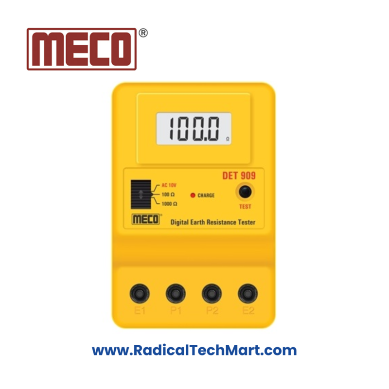 MECO DET 909 Digital Earth Resistance Tester Front View