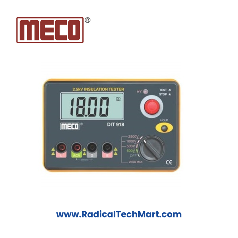 MECO DIT 918+ High Voltage Digital Insulation Tester Front View