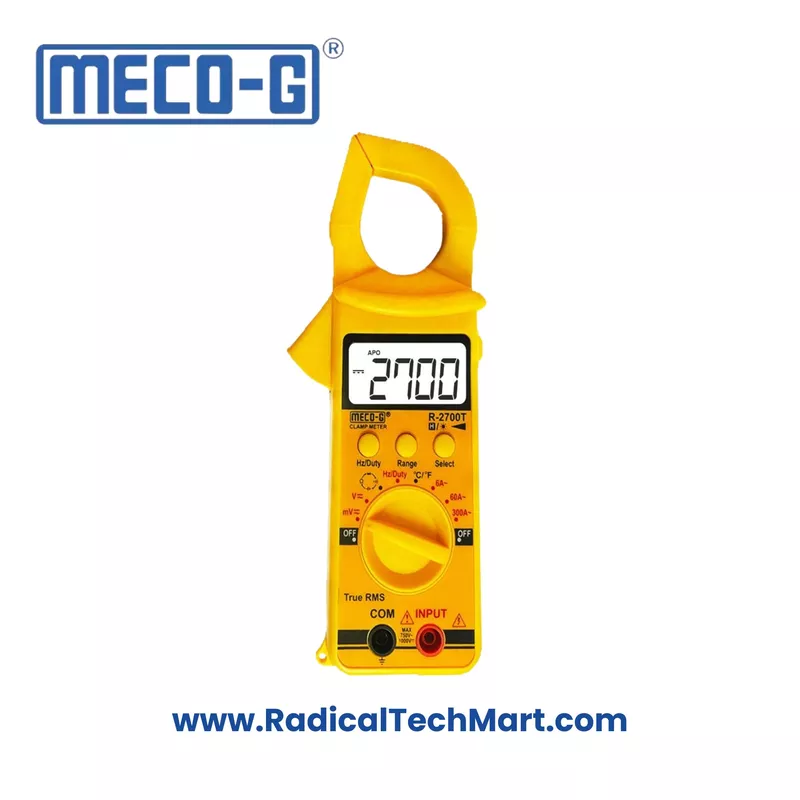 MECO-G R-2700T TRMS Digital Clamp Meter with Test Leads and Carrying Case