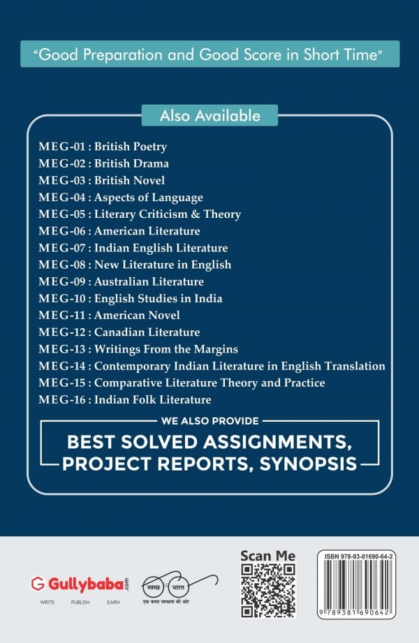 IGNOU MEG-05 - Literary Criticism and Theory, Latest Help Book Edition IGNOU MEG-05 - Literary Criticism and Theory, Latest Help Book Edition