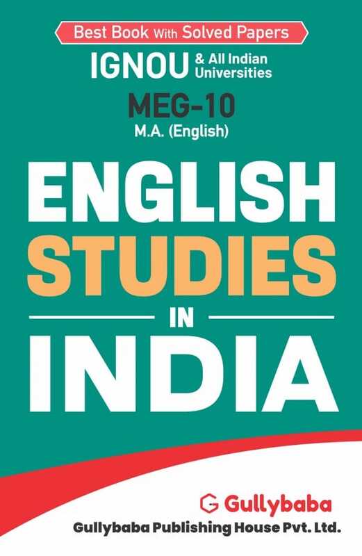 IGNOU MEG-10 - English Studies in India, Latest Help Book Edition