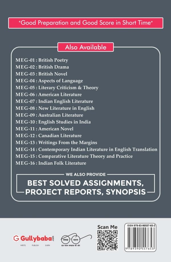 IGNOU MEG-13 - Writing From the Margins, Latest Help Book Edition