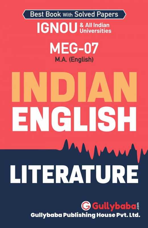 IGNOU MEG-07 - Indian English Literature, Latest Help Book Edition