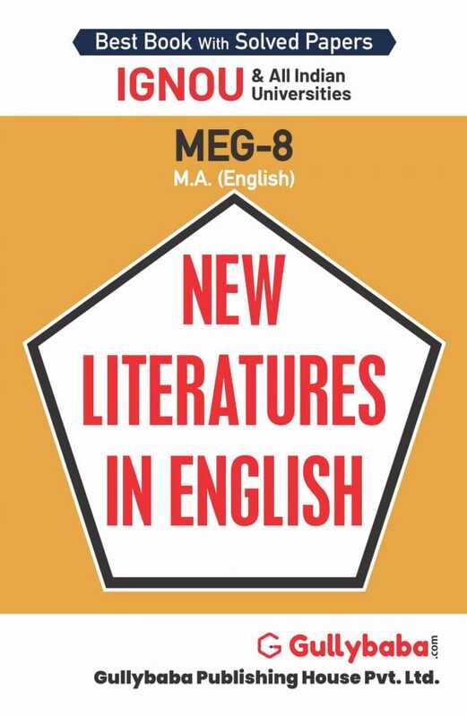 IGNOU MEG-08 - New Literature in English, Latest Help Book Edition