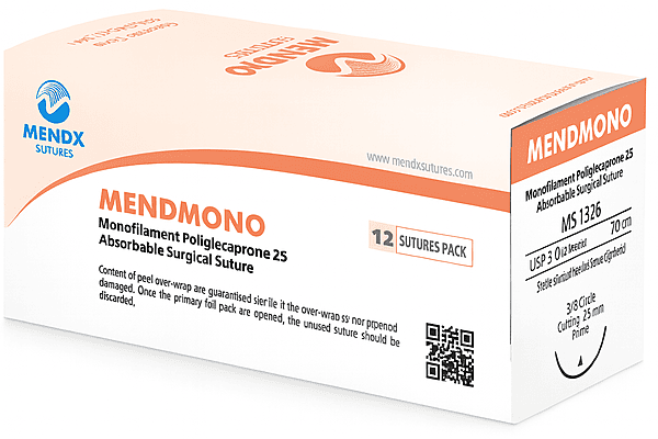 MENDMONO-Monofilament Polyglecaprone 25 Sutures