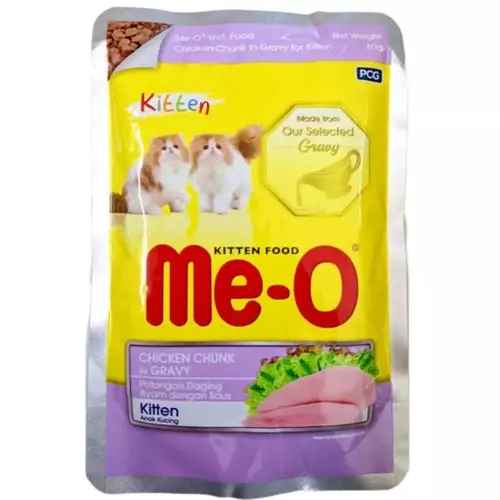Me-O Chicken Chunks Kitten Food in Gravy