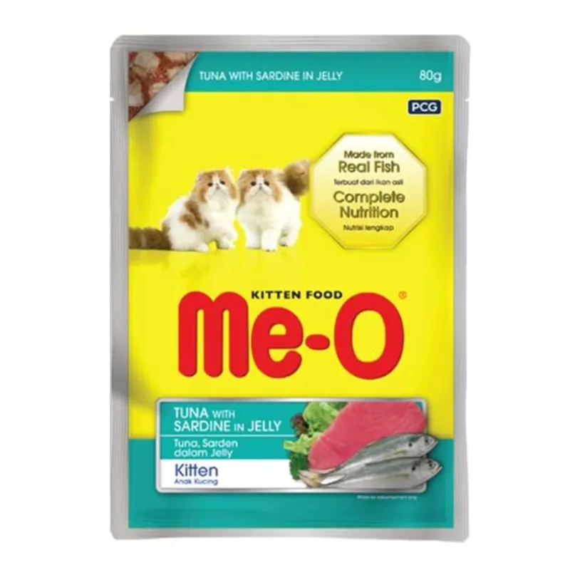 Me-O Tuna and Sardine Kitten Food in Gravy