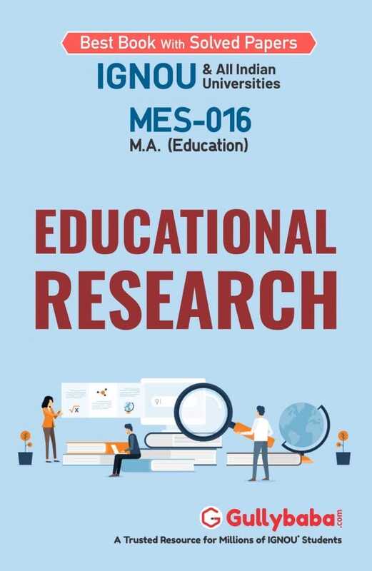 IGNOU MES-16 - Educational Research, Latest Help Book Edition