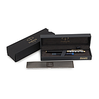 PARKER ASTER DILUXE BLACK & CHROME GOLD TRIM FOUNTAIN PEN