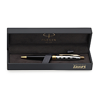 PARKER ASTER DILUXE BLACK & CHROME GOLD TRIM BALL PEN