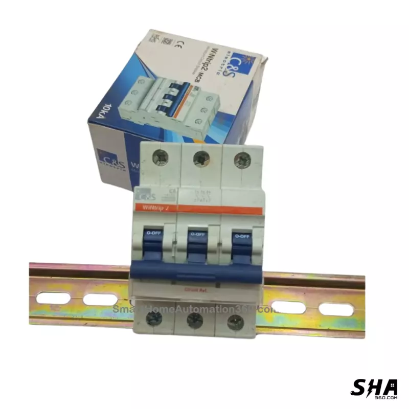 C&S Electric MCB 6A Tripple Pole (3-Pole) 10kA C Curve WiNtrip2 (CSMBS3C6) - Sha360
