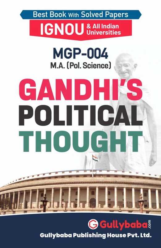 IGNOU MGP-04 - Gandhi's Political Thought, Latest Help Book Edition