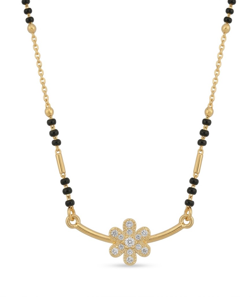 Florium™ Bridal Black Bead Mangalsutra [MGSS-02]