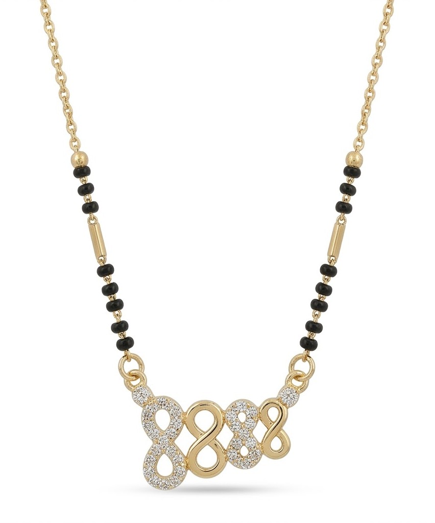 Florium™ Bridal Black Bead Mangalsutra [MGSS-03]