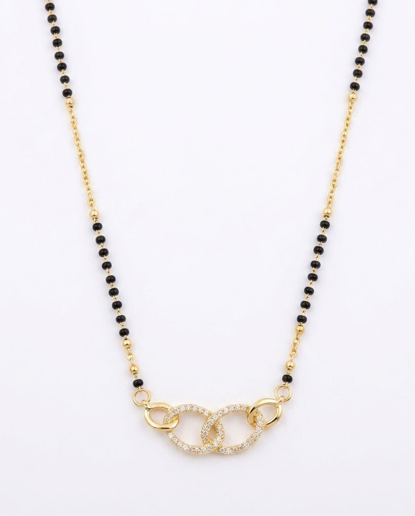 Florium™ Bridal Black Bead Mangalsutra [MGSS-04]