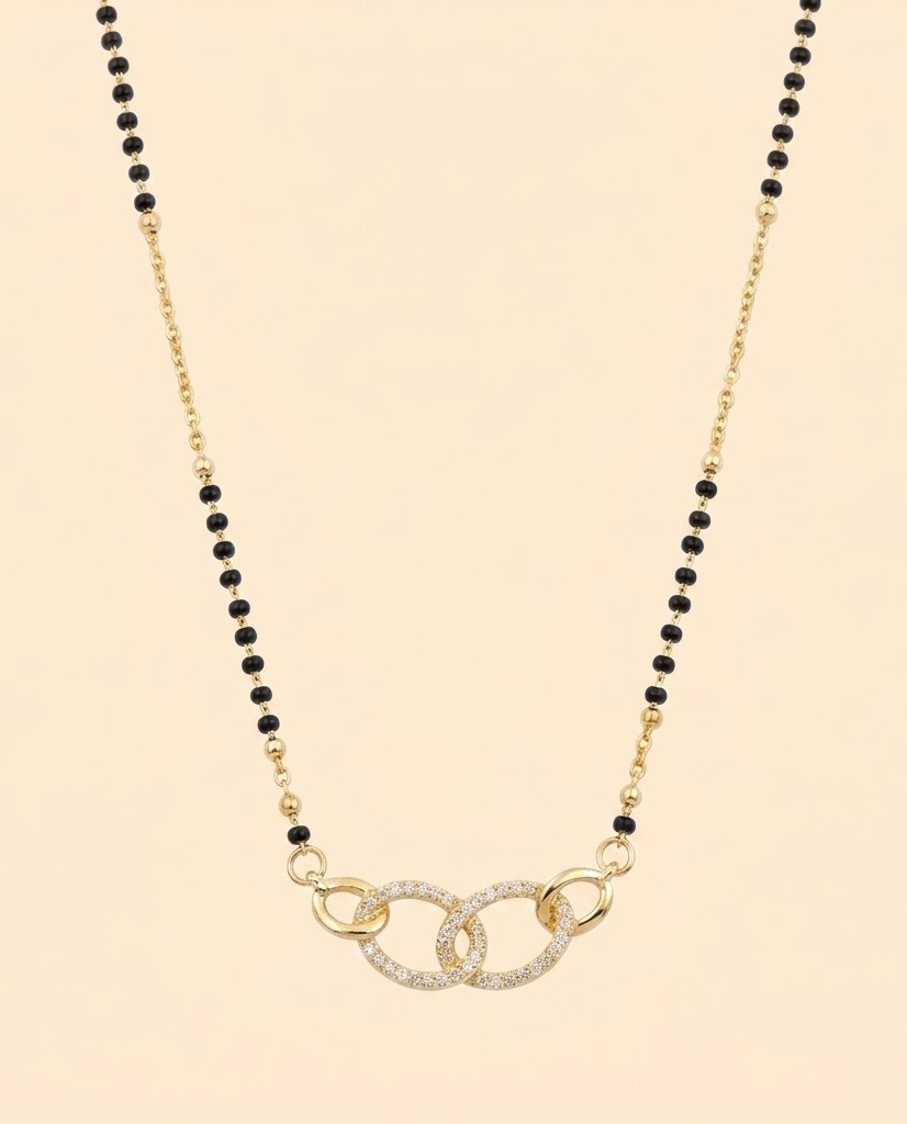 Florium™ Bridal Black Bead Mangalsutra [MGSS-04]