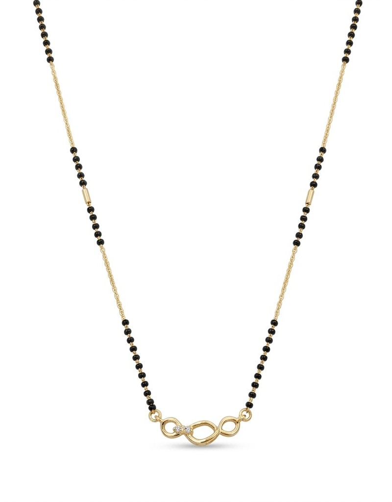 Florium™ Bridal Black Bead Mangalsutra [MGSS-05]