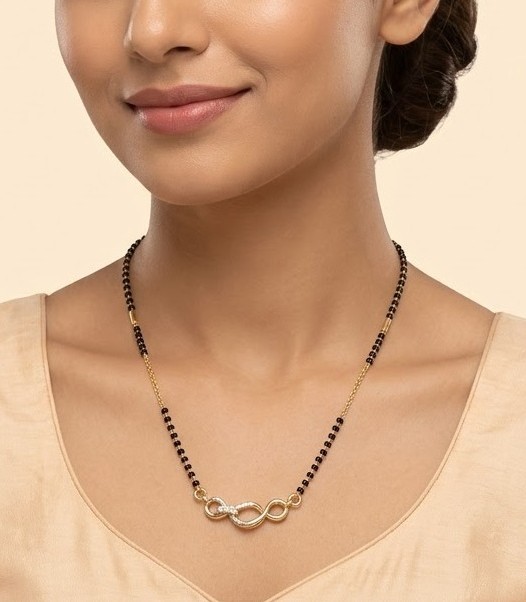 Florium™ Bridal Black Bead Mangalsutra [MGSS-05]