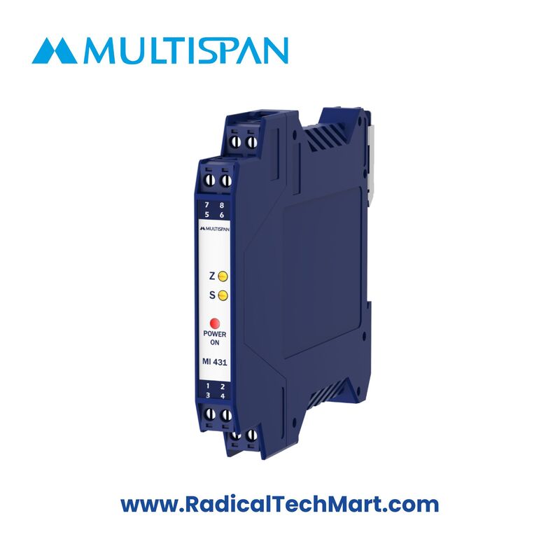 Multispan MI-431 Slim Signal Isolator – Compact DIN Rail Analog Isolator