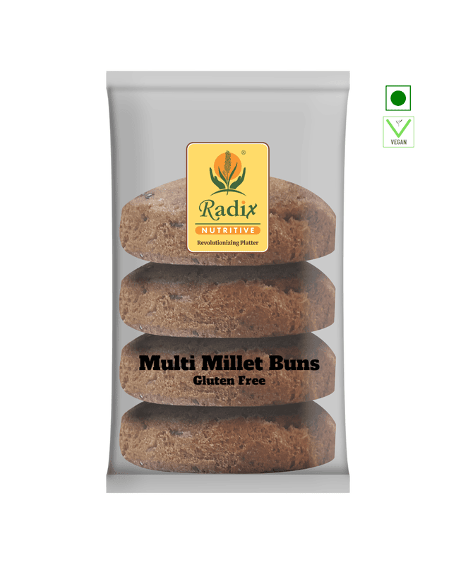 Multi Millet Buns - 400 g (Pack of 4) | Gluten Free | Vegan