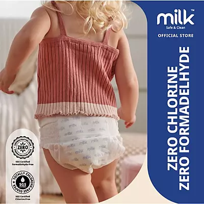 Milk Organic Baby Diaper - Large - 9to 17kg - Pullup/ Pants Milk Organic Baby Diaper - Large - 9to 17kg - Pullup/ Pants