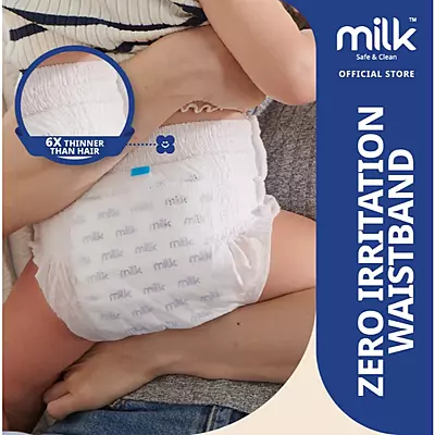 Milk Organic Baby Diaper - Large - 9to 17kg - Pullup/ Pants Milk Organic Baby Diaper - Large - 9to 17kg - Pullup/ Pants