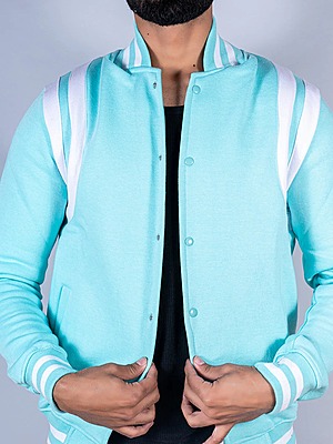 Sky Blue Varsity Jacket