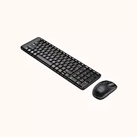 Open Box Logitech Mouse & Keyboard Combo, Compact Design Wireless Laptop Keyboard, MK215 (Black)