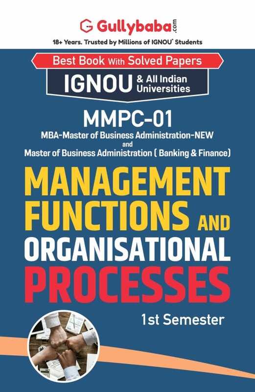 IGNOU MMPC-01 - Management Functions and Organisational Processes, Latest Help Book Edition IGNOU MMPC-01 - Management Functions and Organisational Processes, Latest Help Book Edition