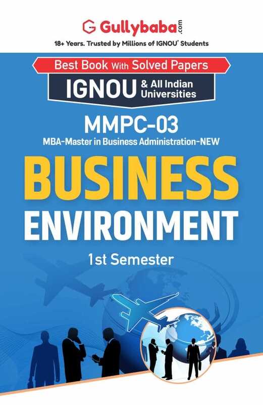 IGNOU MMPC-03 - Business Environment, Latest Help Book Edition