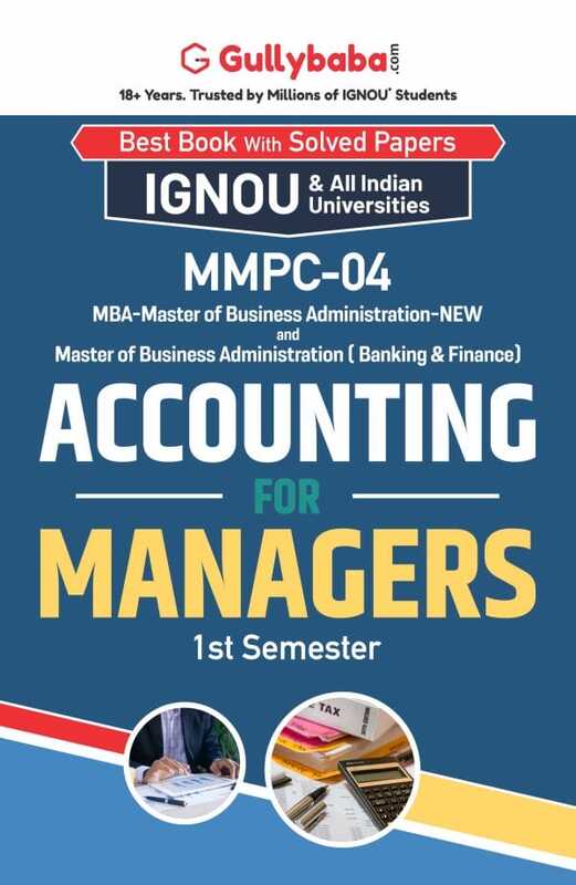IGNOU MMPC-04 - Accounting for Managers, Latest Help Book Edition