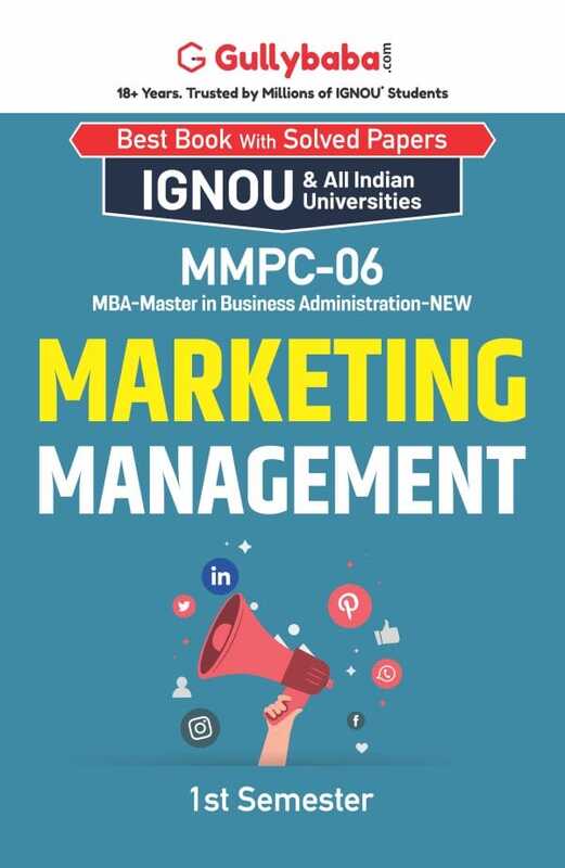 IGNOU MMPC-06 - Marketing Management, Latest Help Book Edition