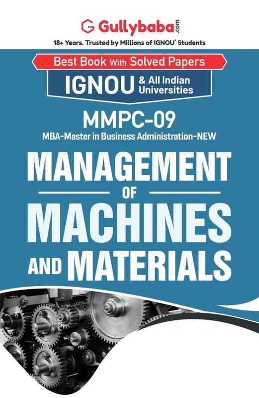 IGNOU MMPC-09 - Management of Machines and Materials, Latest Help Book Edition IGNOU MMPC-09 - Management of Machines and Materials, Latest Help Book Edition