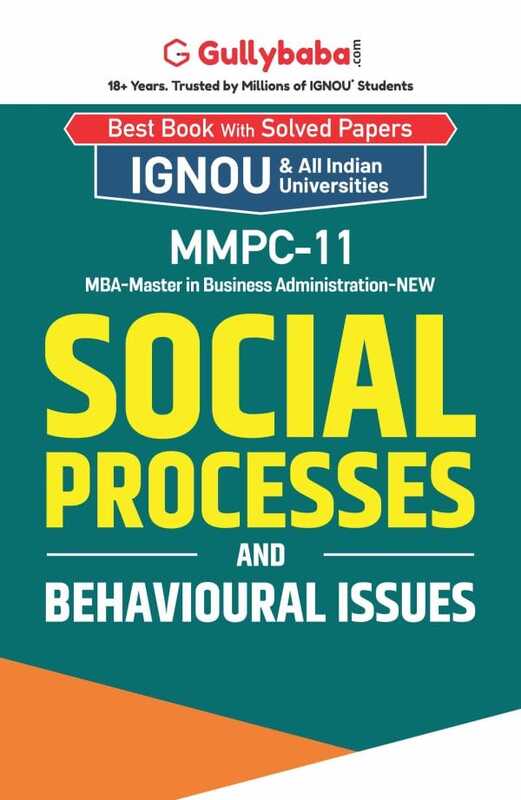 IGNOU MMPC-11 - Social Processes and Behavioural Issues, Latest Help Book Edition