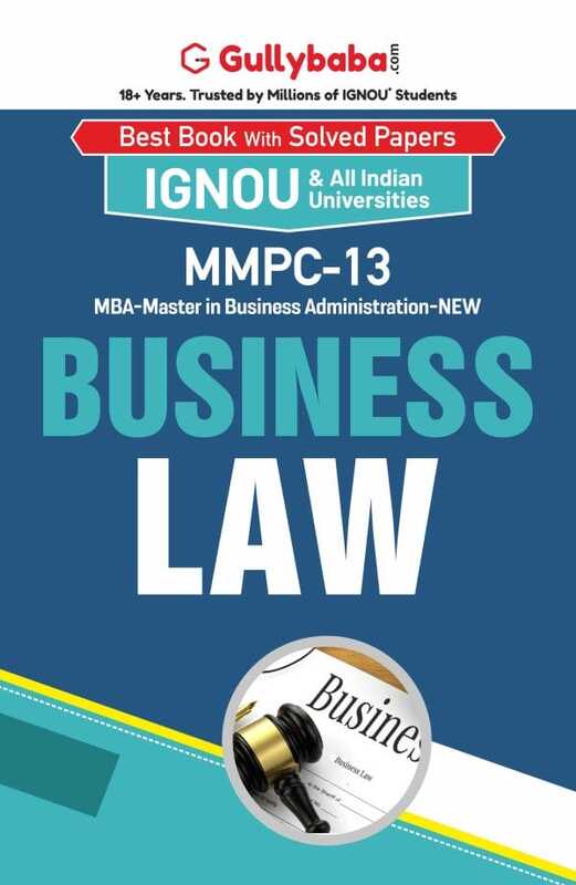IGNOU MMPC-13 - Business Laws , Latest Help Book Edition IGNOU MMPC-13 - Business Laws , Latest Help Book Edition