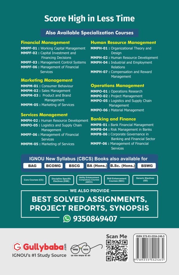 IGNOU MMPC-15 - Research Methodology for Management Decisions, Latest Help Book Edition
