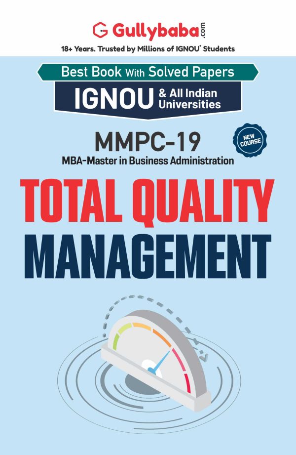 IGNOU MMPC-19 - Total Quality Management, Latest Help Book Edition