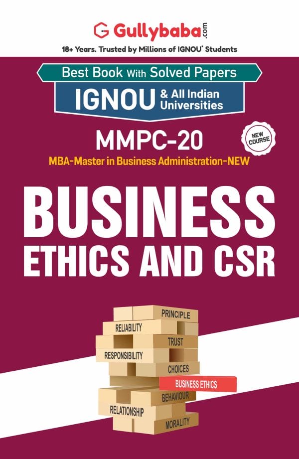 IGNOU MMPC-20 - Business Ethics and CSR, Latest Help Book Edition