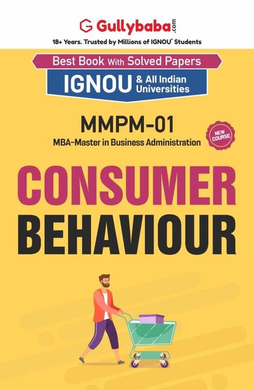 IGNOU MMPM-01 - Consumer Behaviour, Latest Help Book Edition