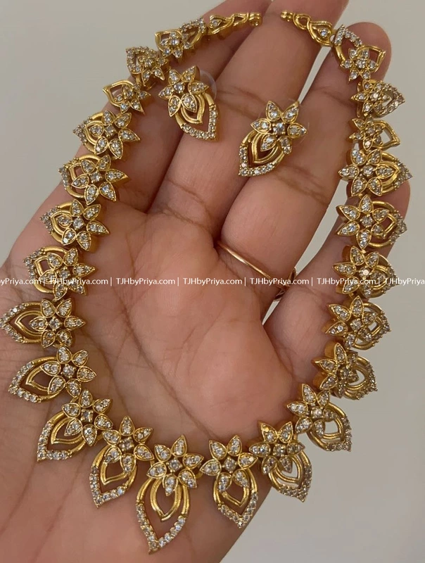 Premium Diamond Alike Necklace Collection (SKU- 218)