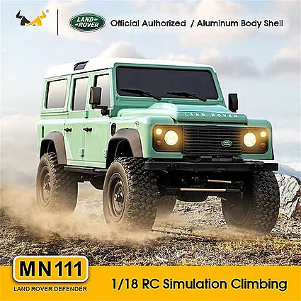 MN111 1:18 Scale 4WD RC Rock Crawler Land Rover Defender D110 Alloy Edition RTR