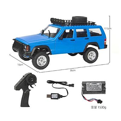 MN78 1:12 Scale 4WD RC Off-Road SUV – Cherokee 213 Style | 2.4GHz RTR Remote Control Car - Blue
