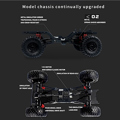 MN91 1:12 Scale 4WD RC Rock Crawler Truck 2.4GHz RTR Off-Road Remote Control Car