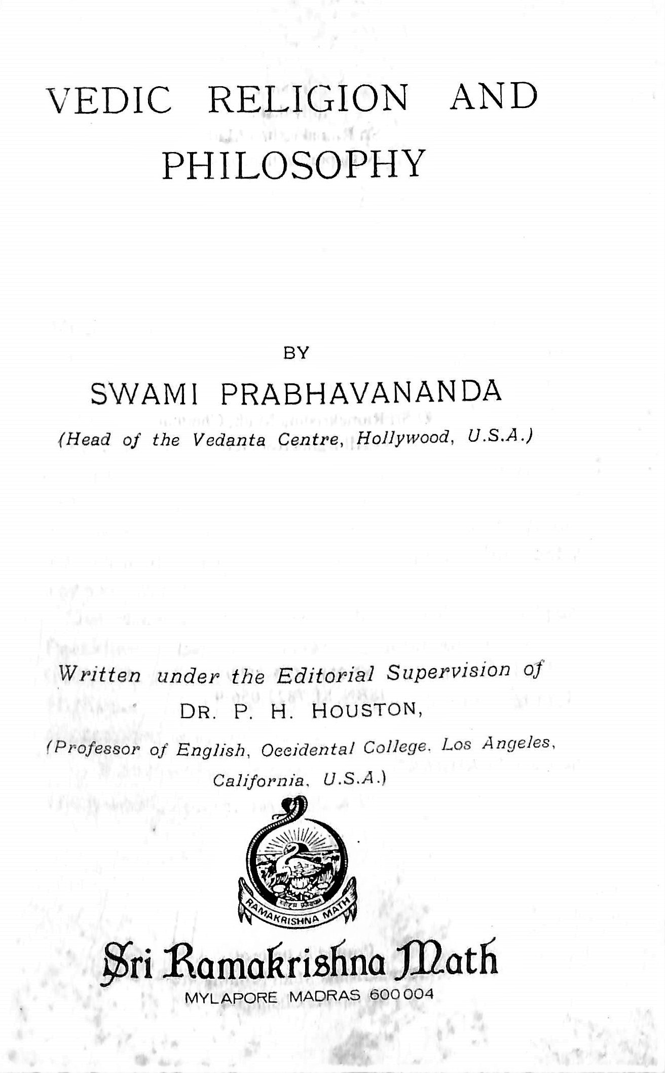 VEDIC RELIGION AND PHILOSOPHY -E-35 VEDIC RELIGION AND PHILOSOPHY -E-35