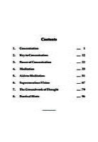 Concentration and Meditation Concentration and Meditation