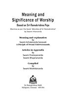 Meaning and Significance of Worship