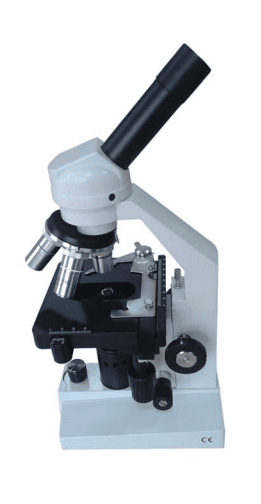 BIOLOGICAL MICROSCOPE-MONOCULAR INCLINED WITH LED & BATTERY BACK UP