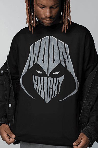 Moon Knight Black printed oversized t-shirt
