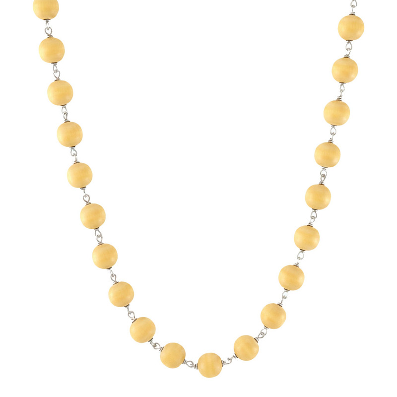 925 Sterling Silver tied Sandalwood Mala 54 Pure Beads of Fragrance , Peace